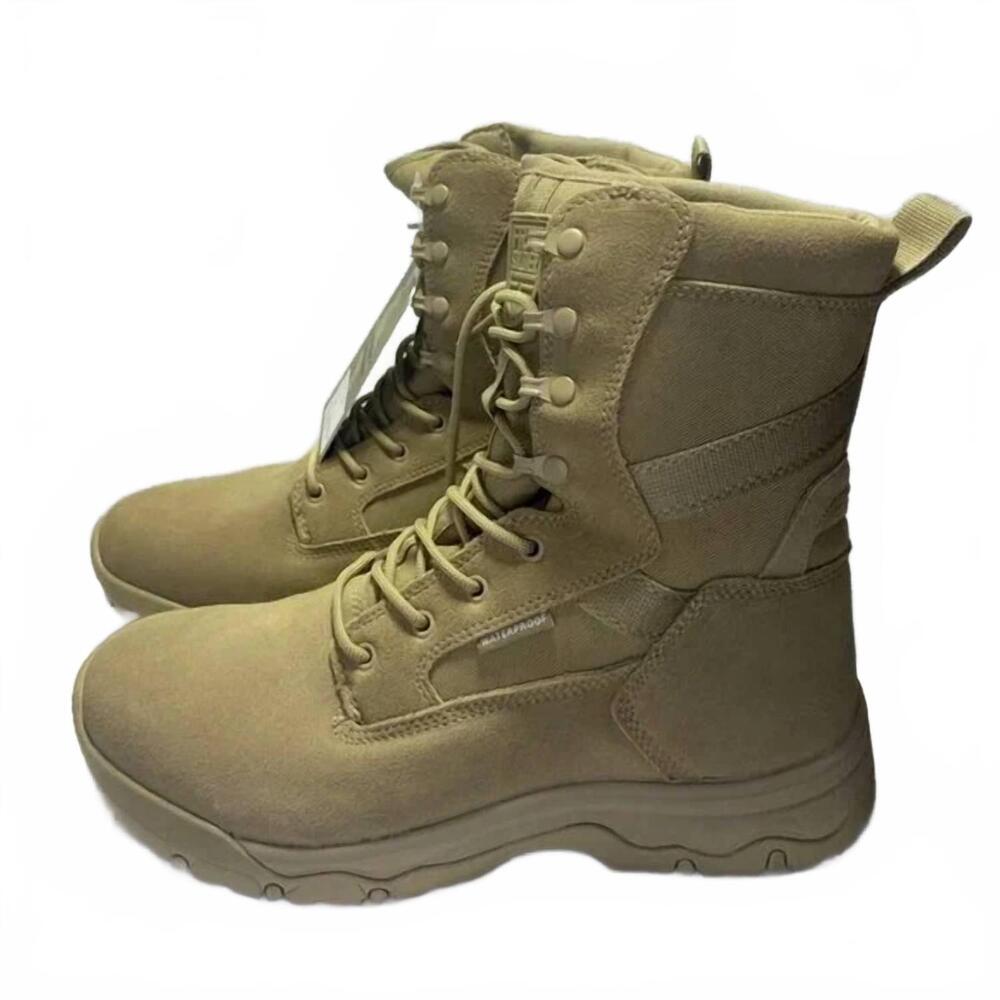 NEW FREE SOLDIER men's tactical lace-up desert boots in tan